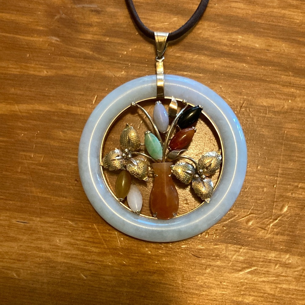 Vintage White Jade Necklace